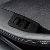 Alcantara Window Switch Button Cover Sticker 6 PCS For 2024 Model 3 Highland
